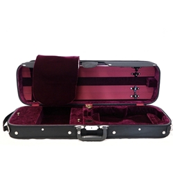 Bobelock 4/4 Violin Case Economy Wood Oblong Wine Velvet Interior