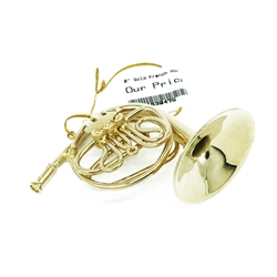 Music Treasures 4" Gold French Horn Ornament