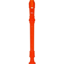 Lauren Orange Plastic 3 Piece Soprano Recorder