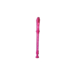 Lauren Pink Plastic 3 Piece Soprano Recorder