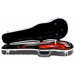 US Band 4/4 Violin Black Shaped Plastic Case with Shoulder Strap Rings