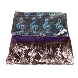 Aim Blue Pashmina Scarf with G-Clefs