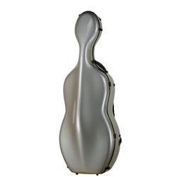 Global Violins Fiberglass Cello Case 4/4 Grey