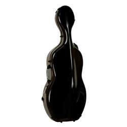 Global Violins Fiberglass 4/4 Cello Case Black