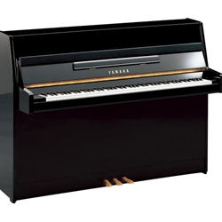 Yamaha B1PE b Series 43" Continental Style Acoustic Upright Piano with Bench, Polished Ebony