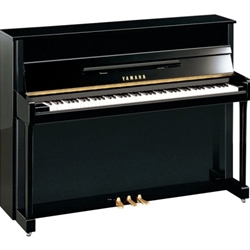 Yamaha B2PE b series 45" Acoustic Upright Piano with Bench, Polished Ebony