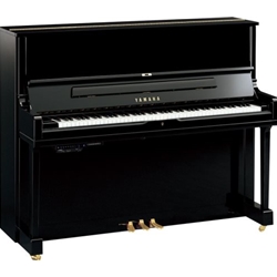 Yamaha YUS1PE Upright Professional Collection Series 48" Acoustic Upright Piano with Bench, Polished Ebony