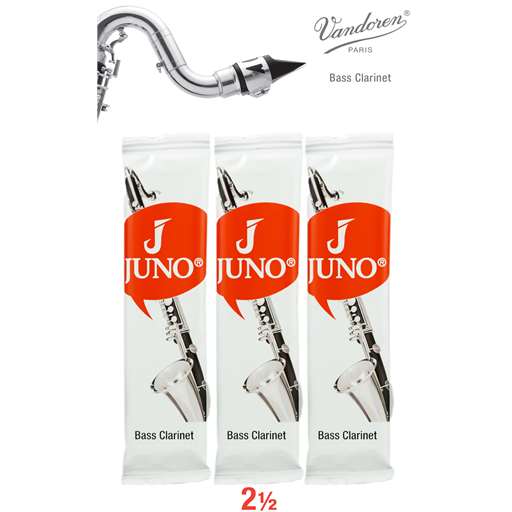 Juno Bass Clarinet Reeds Strength 2.5 Pack of 3