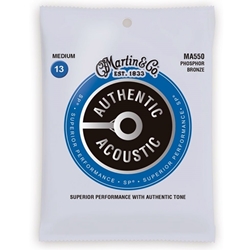 Martin MA550 SP Phosphor Bronze Medium Authentic Acoustic Guitar Strings