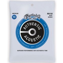 Martin MA150 Authentic 80/20 Medium Acoustic Guitar Strings