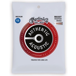 Martin MA550T Authentic Treated Lifespan 2.0 Medium Acoustic Guitar Strings