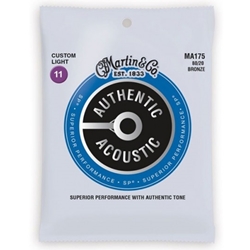Martin MA175 Authentic Cutom Light 80/20 Bronze Acoustic Guitar Strings