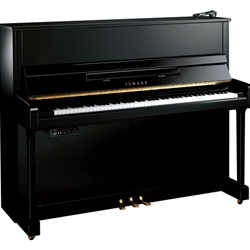 Yamaha B3SC2PE Silent b Series 48" Acoustic Upright Piano with Bench, Polished Ebony