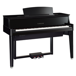 Yamaha N1XPE Avant Hybrid Series Grand-Action Vertical Piano with Bench, Polished Ebony