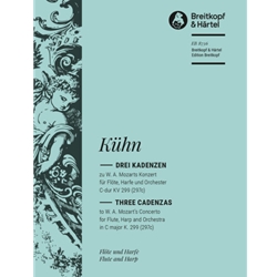 Breitkopf Mozart Kuhn M  Three Cadenzas To Mozart'sConcerto K299 - Flute / harp