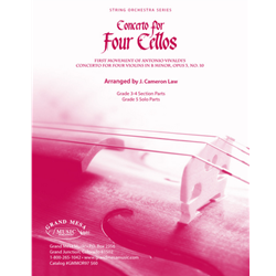 Grand Mesa Vivaldi Law C  Concerto for Four Cellos - String Orchestra