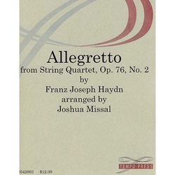 Tempo Press Haydn Missal J  Allegretto from String Quartet Op 76 #2 - Viola Quartet